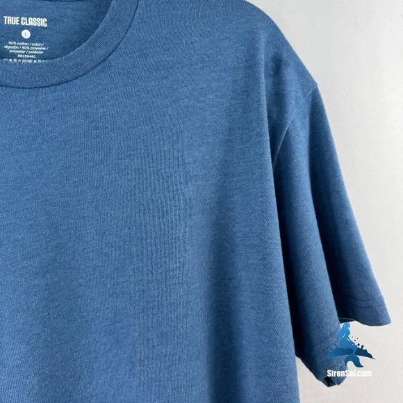 1245 True Classic Crewneck T-Shirt - Size L - Blue - Picture 4 of 12